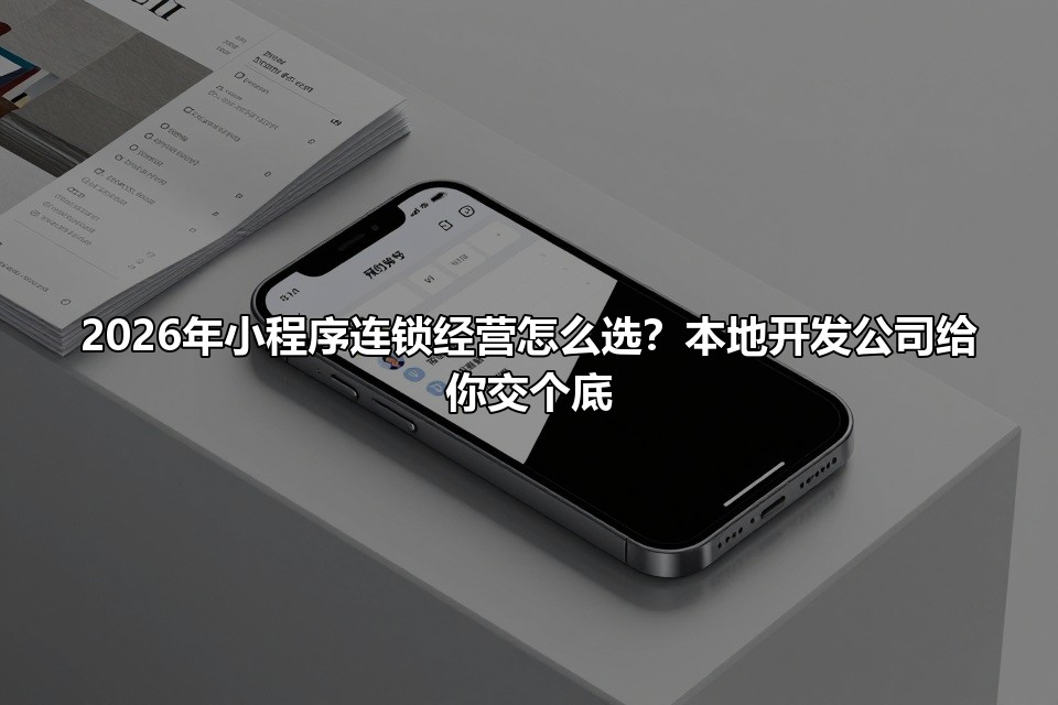 2026年小程序连锁经营怎么选?本地开发公司给你交个底