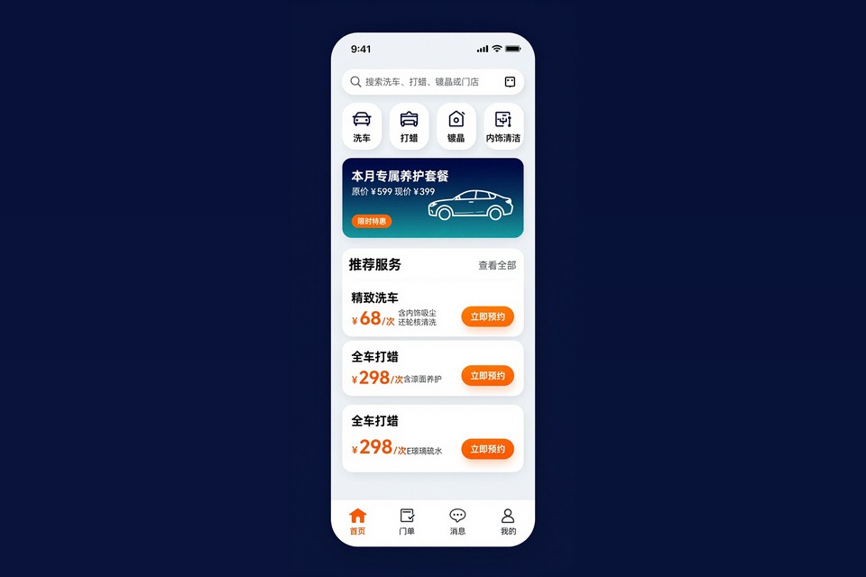 汽车美容连锁店预约小程序开发案例：从纸质本子到在线选时
