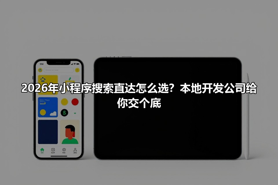 2026年小程序搜索直达怎么选?本地开发公司给你交个底