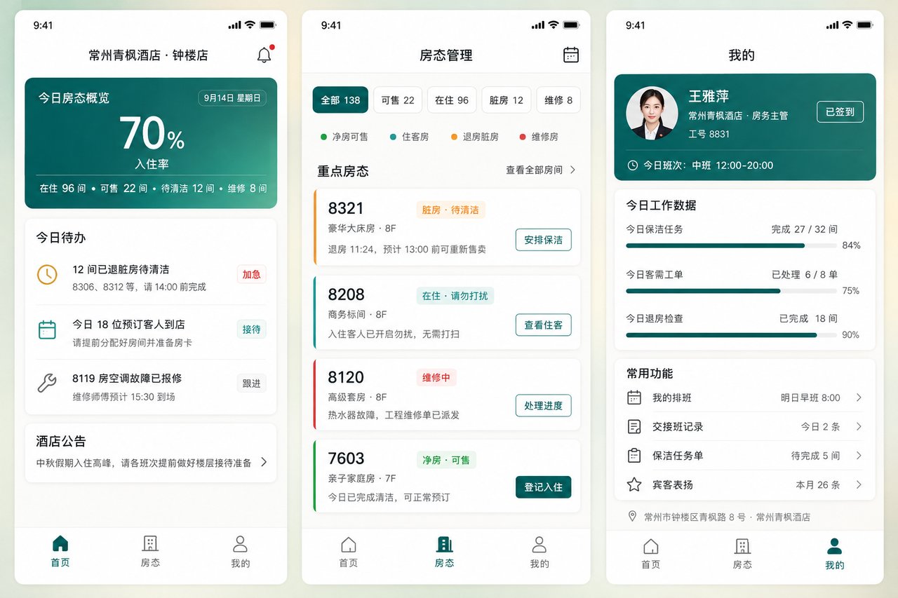 酒店房态管理小程序开发案例:从电话问房到实时房态同步