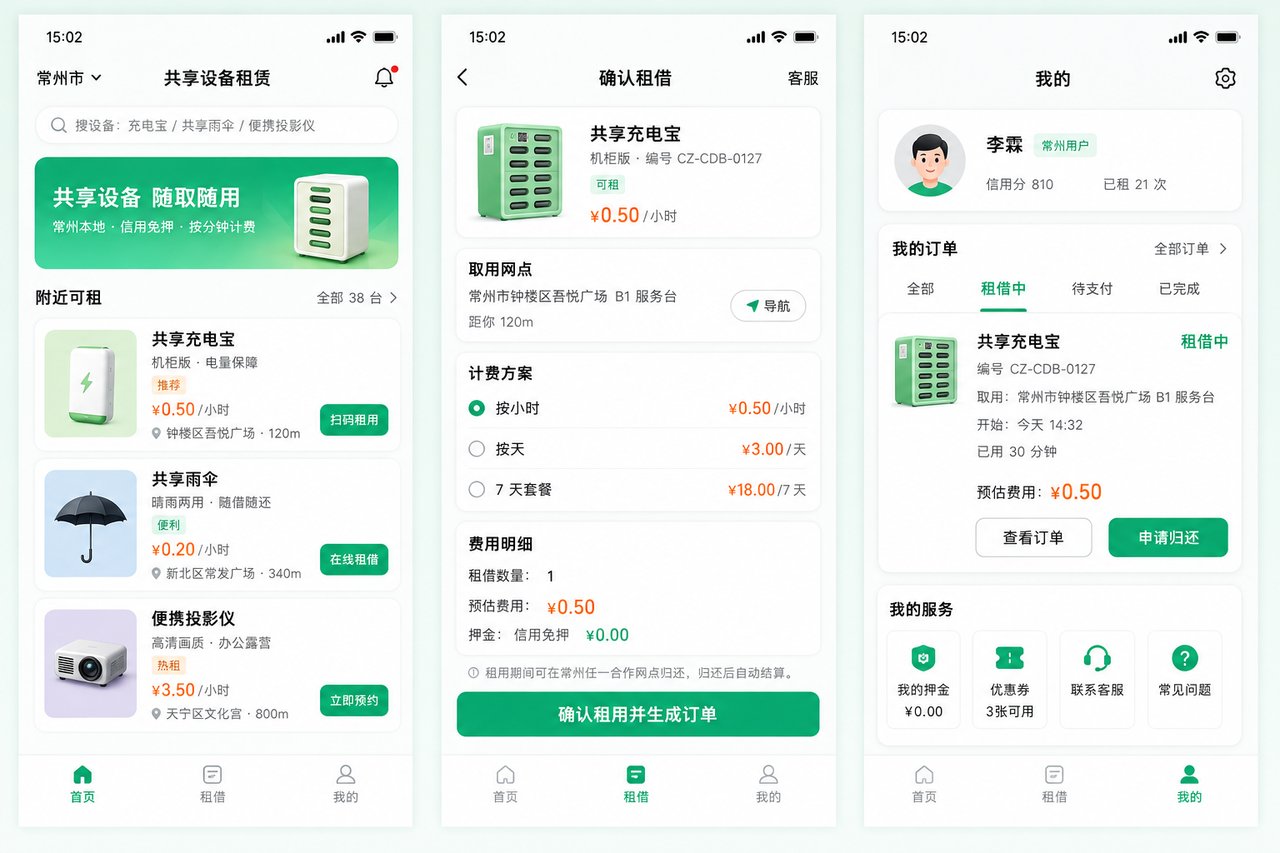 共享设备租赁小程序开发案例：从微信退款核对到设备状态实时可查