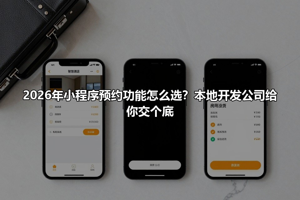 2026年小程序预约功能怎么选?本地开发公司给你交个底