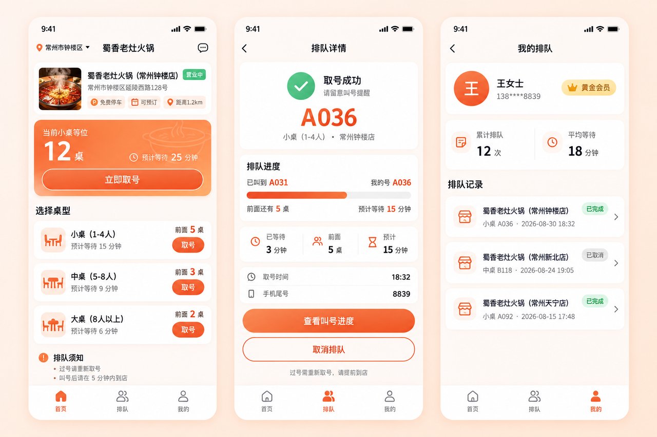 火锅店排队取号小程序开发案例:从门口手写登记到手机远程取号