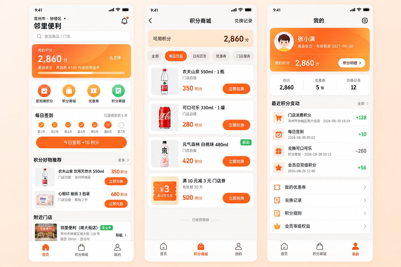 便利店会员积分小程序开发案例:从纸质集章到积分自动累计