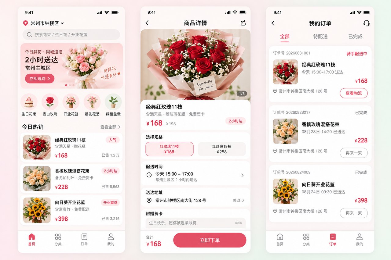 花店同城速递小程序开发案例:从电话接单到订单统一调度