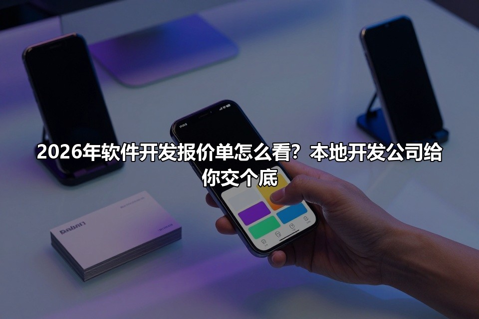 2026年软件开发报价单怎么看?本地开发公司给你交个底