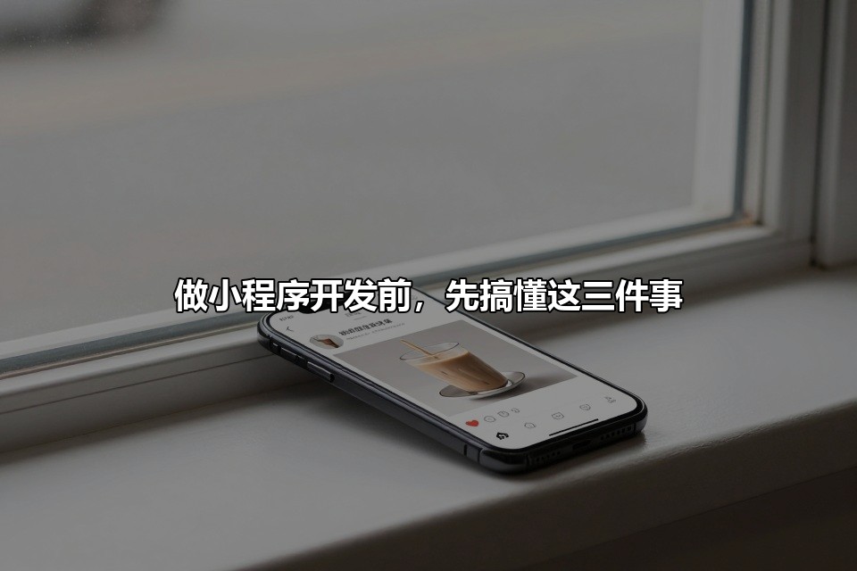做小程序开发前,先搞懂这三件事