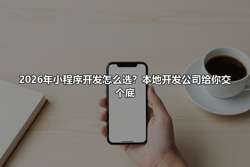 2026年小程序开发怎么选?本地开发公司给你交个底