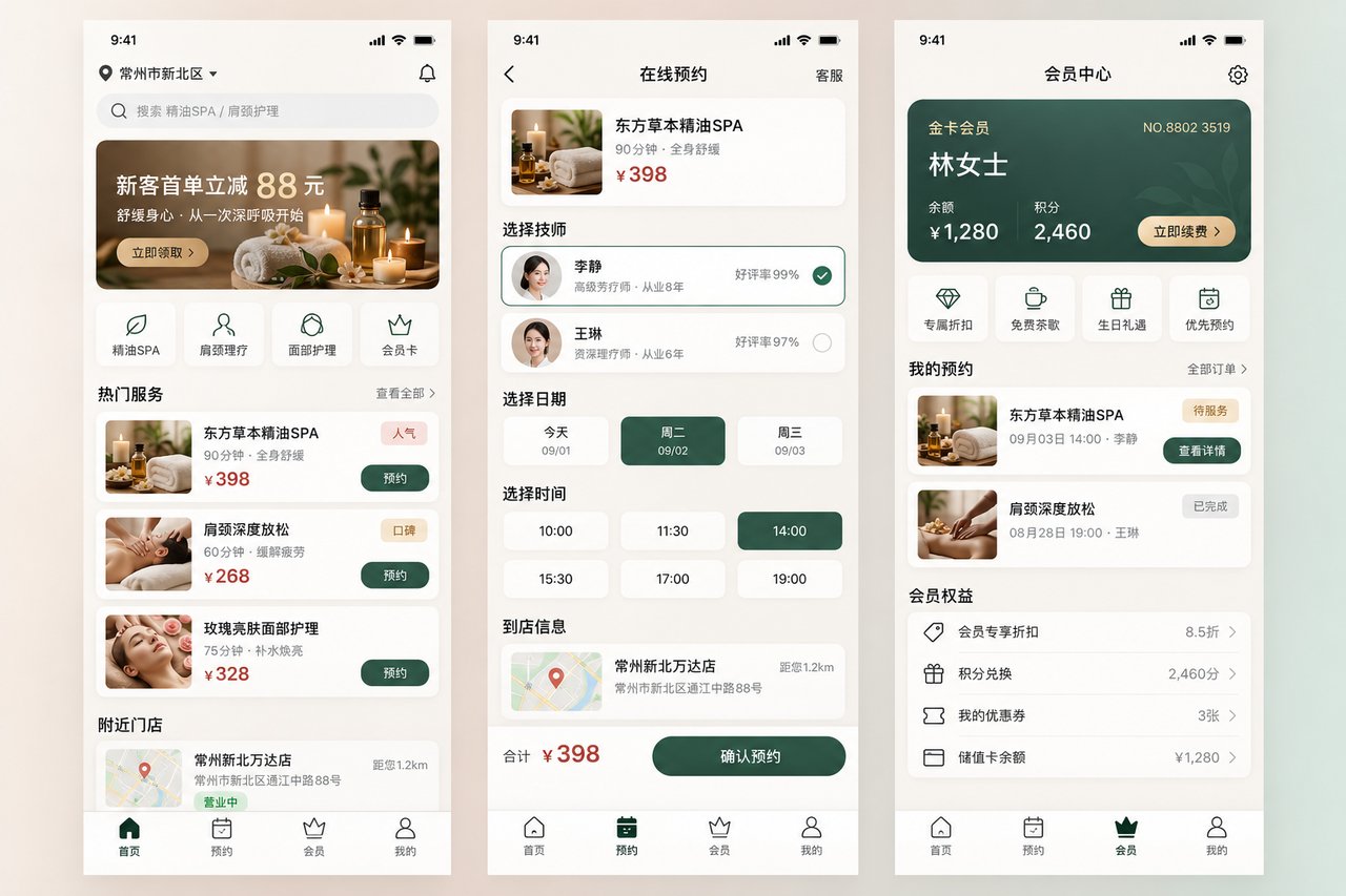 美容SPA门店小程序开发案例：从电话排班到在线预约与会员管理