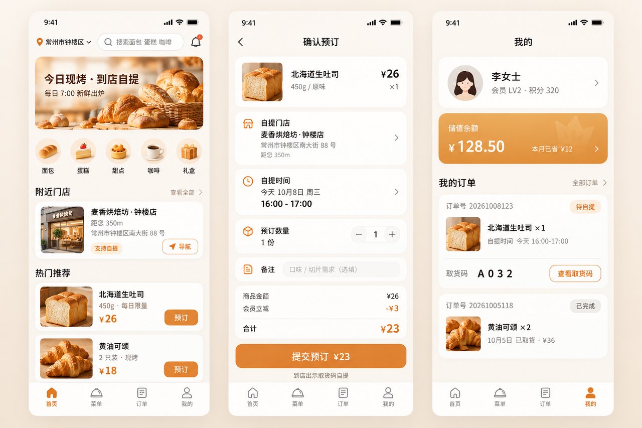 烘焙坊预订自提小程序开发案例:从微信群接龙到取货码核销