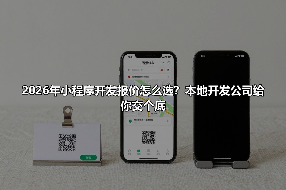 2026年小程序开发报价怎么选?本地开发公司给你交个底