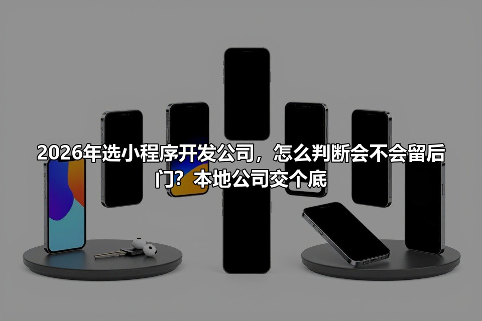 2026年选小程序开发公司,怎么判断会不会留后门?本地公司交个底