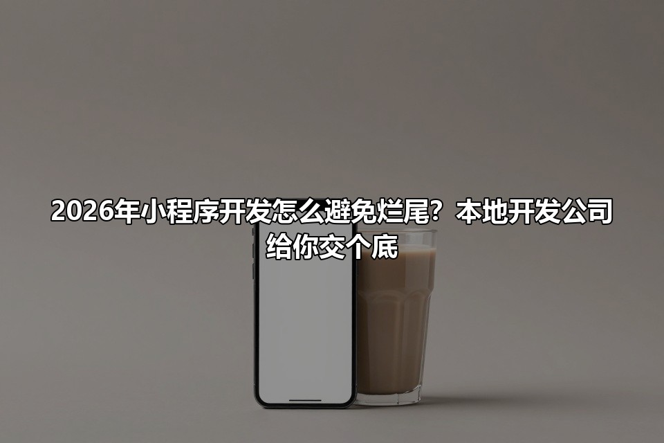 2026年小程序开发怎么避免烂尾?本地开发公司给你交个底