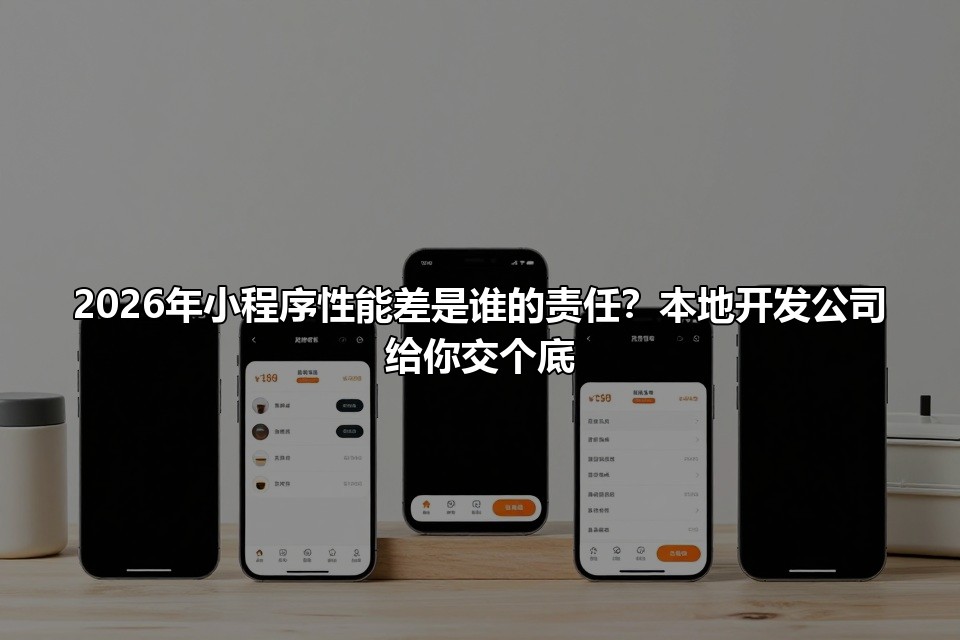 2026年小程序性能差是谁的责任?本地开发公司给你交个底
