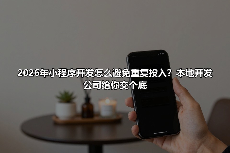 2026年小程序开发怎么避免重复投入?本地开发公司给你交个底