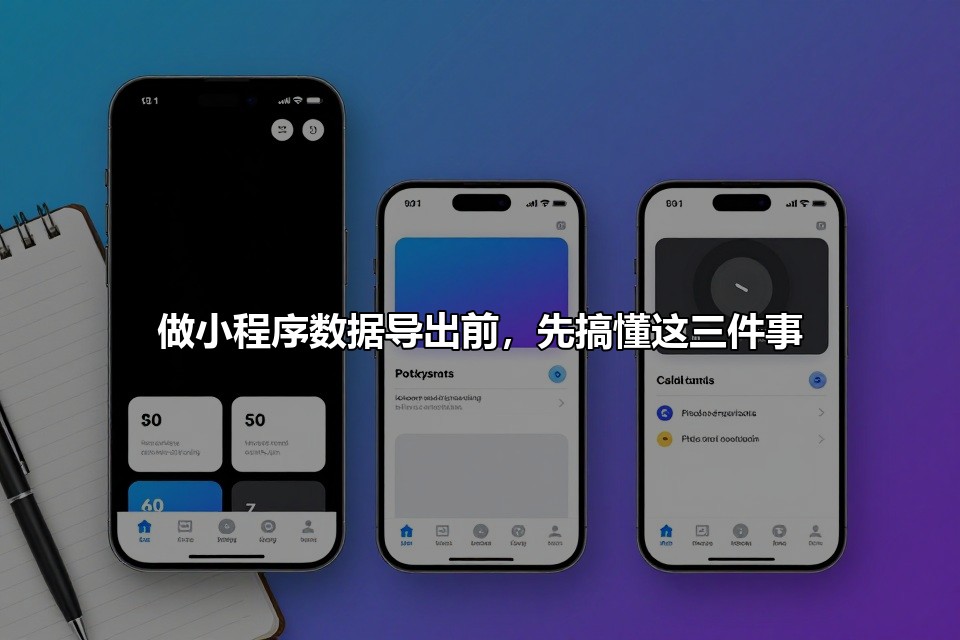 做小程序数据导出前，先搞懂这三件事