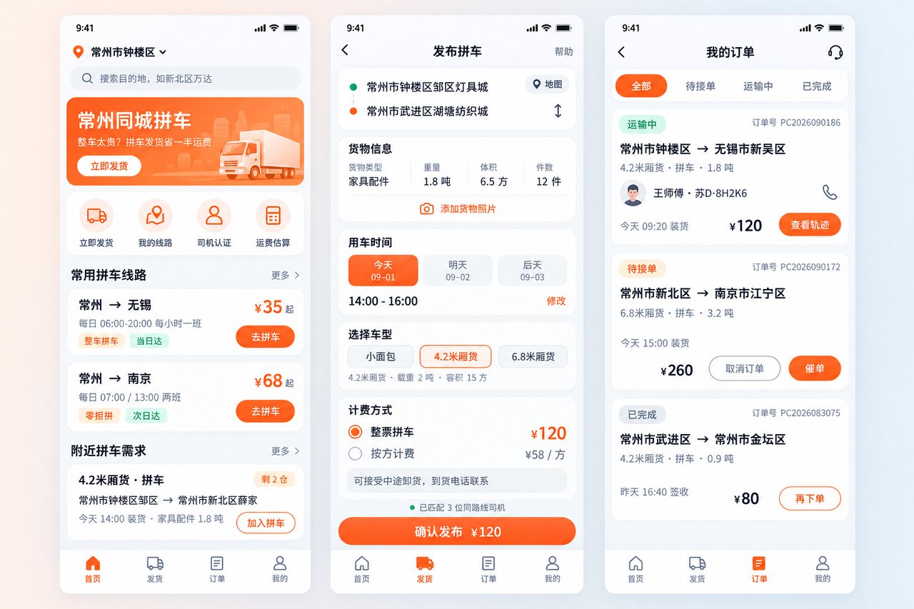 货运物流公司拼车小程序开发案例：从微信群喊车到货源自动归组