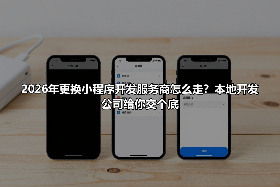 2026年更换小程序开发服务商怎么走?本地开发公司给你交个底