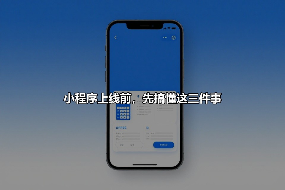 小程序上线前,先搞懂这三件事